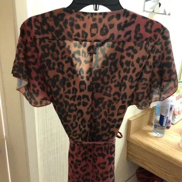 French Connection Annalia Leopard 🐆 Print Dress - Picture 6 of 9